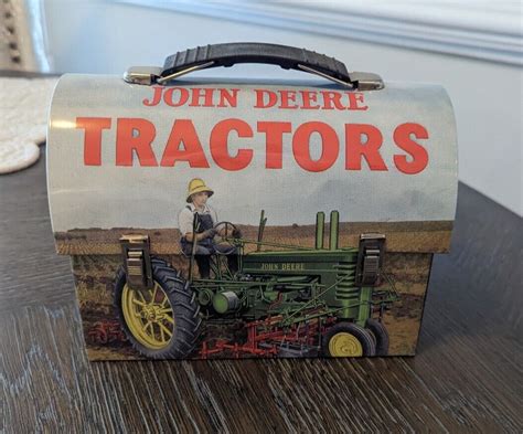 metal john deere lunch box|vintage john deere lunch box.